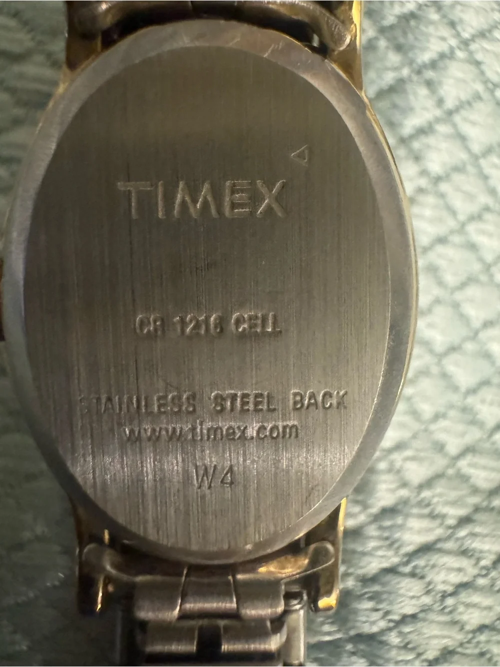 Timex Two-Tone Gold and Silver Oval Dial Bracelet Watch